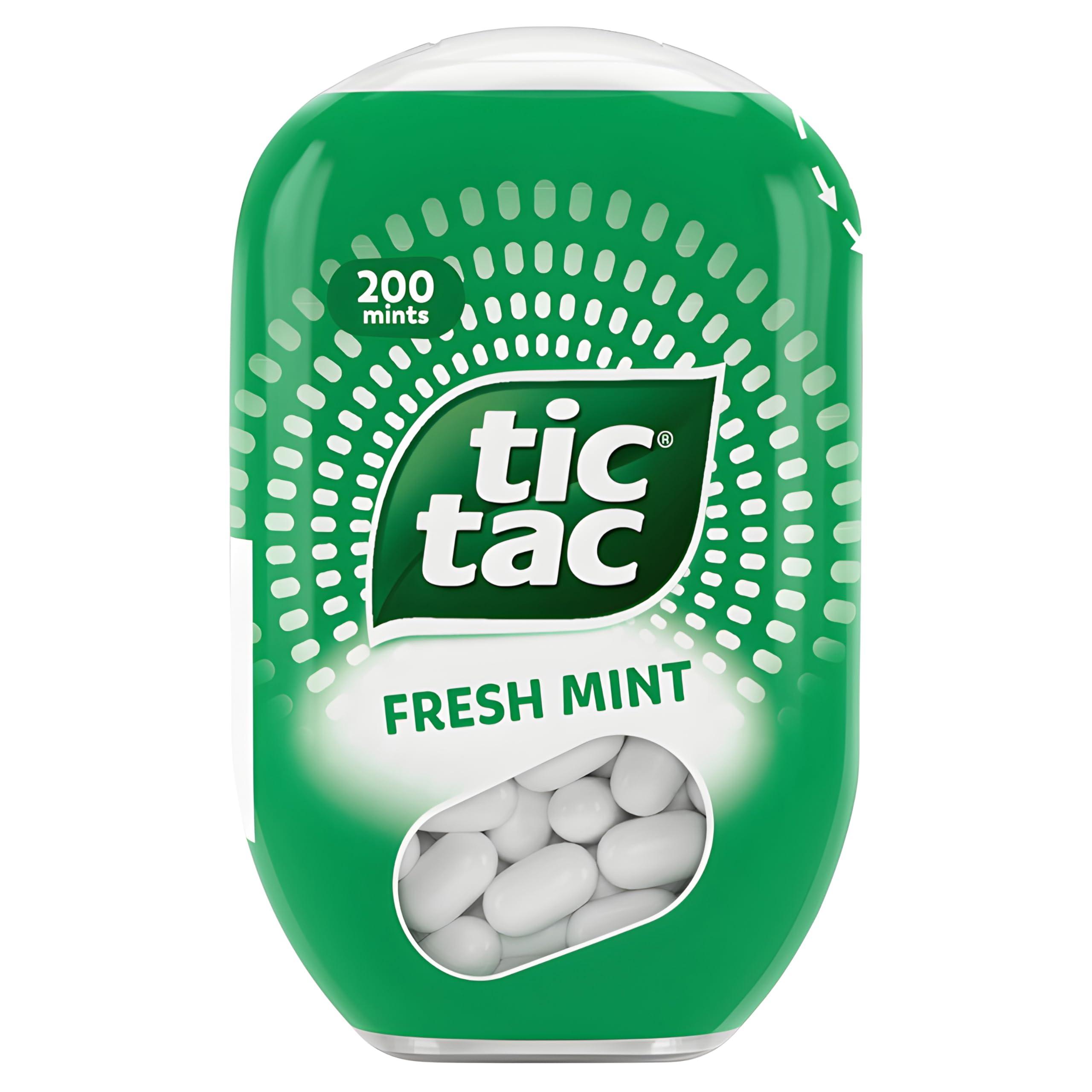 Tic Tac Fresh Mint Sweets; Tic Tacs Sweets for Party Bags; On the Go Refreshment; Bulk Box of 8 x 200 Fresh Mints