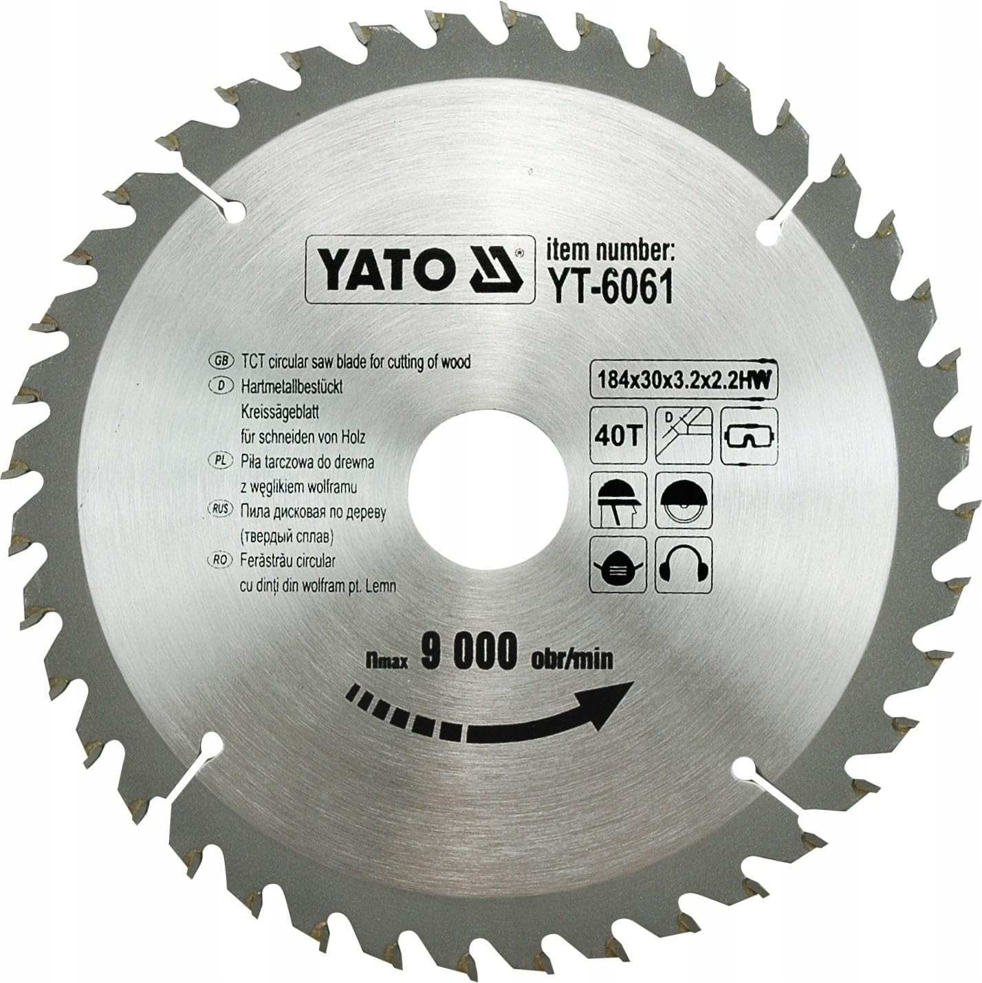 YT Yato Professional 6061-tct-lama in Wood 184 X 30 X 40 mm