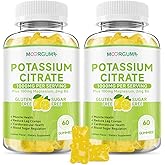 Potassium Citrate 1000mg Gummies, Potassium Supplement for Adults Women and Men, with Magnesium, Vitamin B6 Chewable Supplements, Support Electrolyte Balance, Leg Cramps & Muscle Health, 120 Count