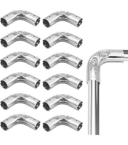 Antrader 1 Inch 90 Degree Structural Pipe Connectors,4 Sets 3 Way Etal...