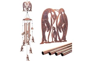 SRDJXY Penguin Wind Chimes for Outside,Penguin Gifts for Women Men/Memorial Gifts/Birthday Gift Metal windchimes Outdoors/Indoors,Garden Decor,Patio,Home,Porch,Yard Decorations