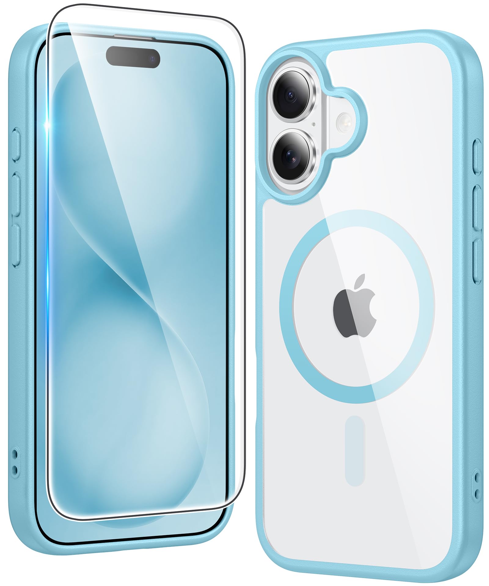 FNTCASE for iPhone 16 Plus Case: Clear Case