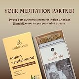 Calmveda Indian Sandalwood Incense Sticks 80 Charcoal Free Flowers Upcycled view 3