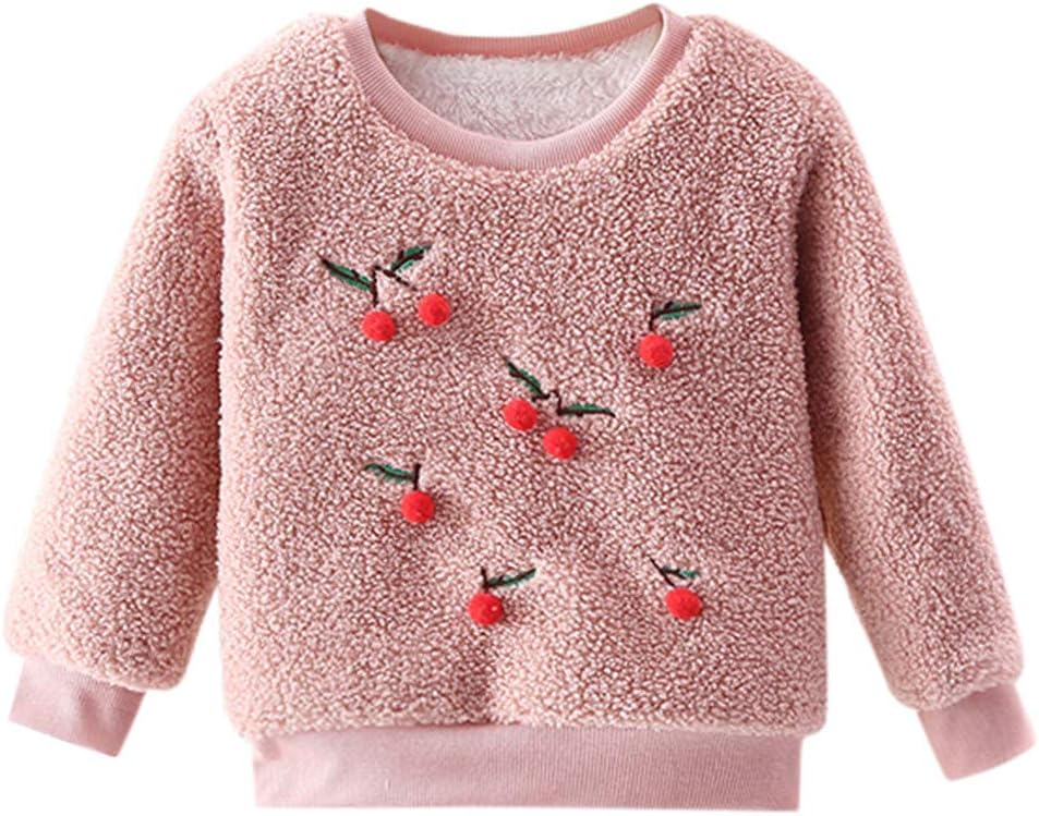 ShanS Toddler Kids Baby Boy Girl Sweater Children's Long Sleeve Strawberry Print