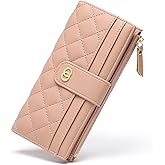 RNIEGA Womens Wallet Slim Rfid Blocking Bifold Leather Credit Card Wallets for Women Clutch with Zipper Coin Pocket