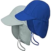 ECOSUMA 2 Pack Baby Sun Hats UPF 50+ Toddler Beach Hat for Girls Boys 0-4 Years