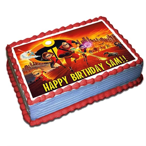 The Incredibles 2 Personalized Cake Toppers Icing Sugar Paper 1 4