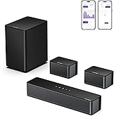 ULTIMEA 5.1 Virtual Surround Sound Bar for Smart TV, Home Theater System | 320W Peak Power, Adjustable Surround Speakers and Subwoofer, APP Control, Home Theater Soundbar Poseidon D50(2026 New Model)