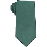 Entwineno Mens Solid Linen Ties - Regular Width Pattern Necktie for Men
