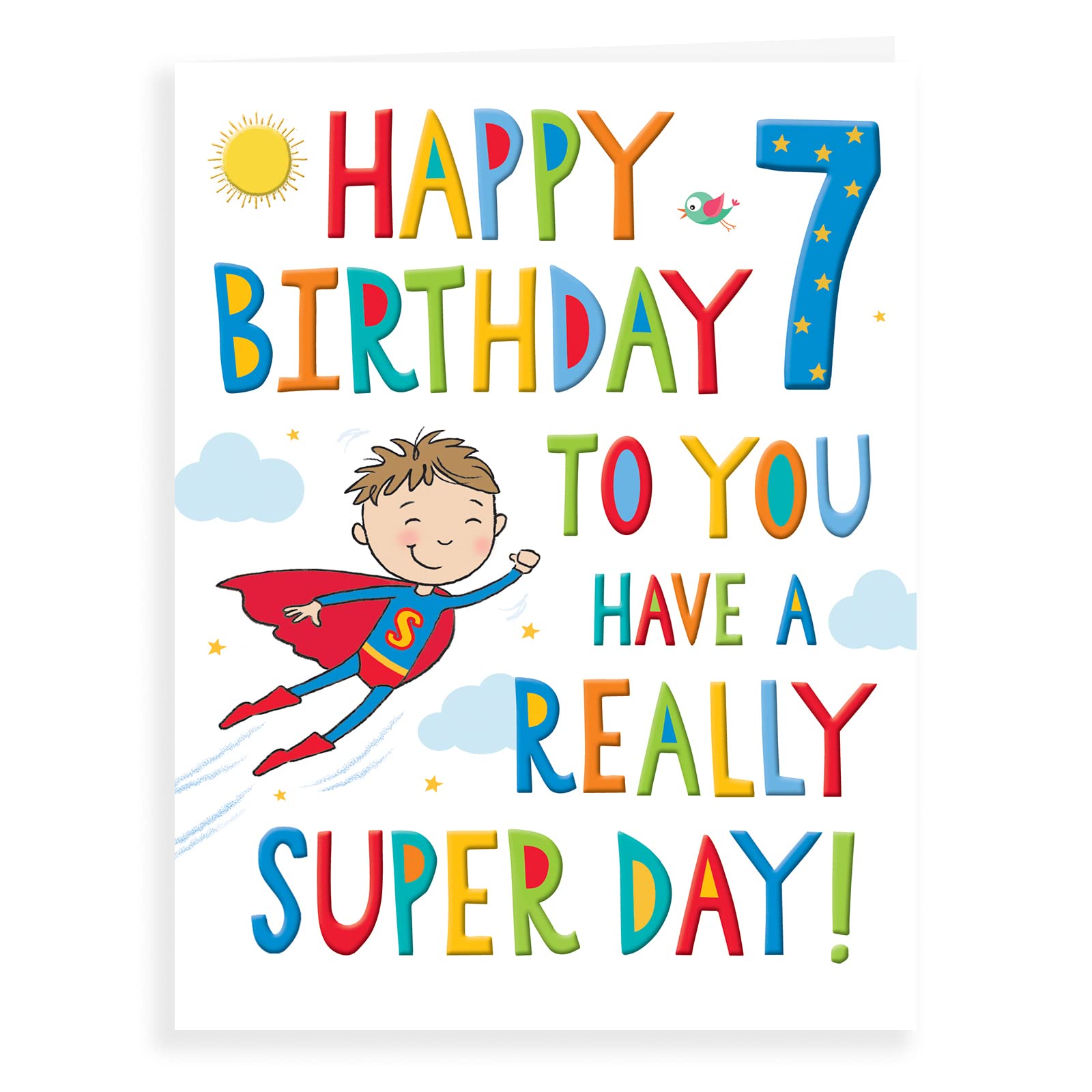 Regal Publishing Birthday Card for Age 7 Boy - 8 x 6 Inches