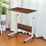 Youyijia Height Adjustable Mobile Table 40x60 cm Dark Wood Laptop Desk view 5