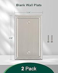 TREEWELL 2-Pack Blank Outlet Cover Wall