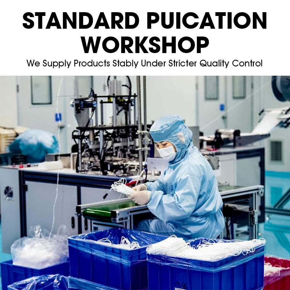 Face Masks 50 PCS 3Ply Breathable & Comfortable Filter Safety Mask for Adult, Men, Women, Indoor, Outdoor Use (50PCS-Blue) : Beauty