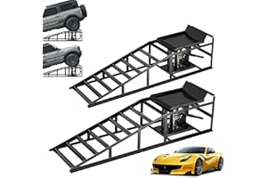 WUYULE Car Ramps,2Pcs 10000lbs Heavy Duty Hydraulic Car Ramps,Auto Portable Car Lifts for Home Garage,Car Ramps for Oil Changes,Ideal Car Vehicle Ramps for Maintenance (Black)