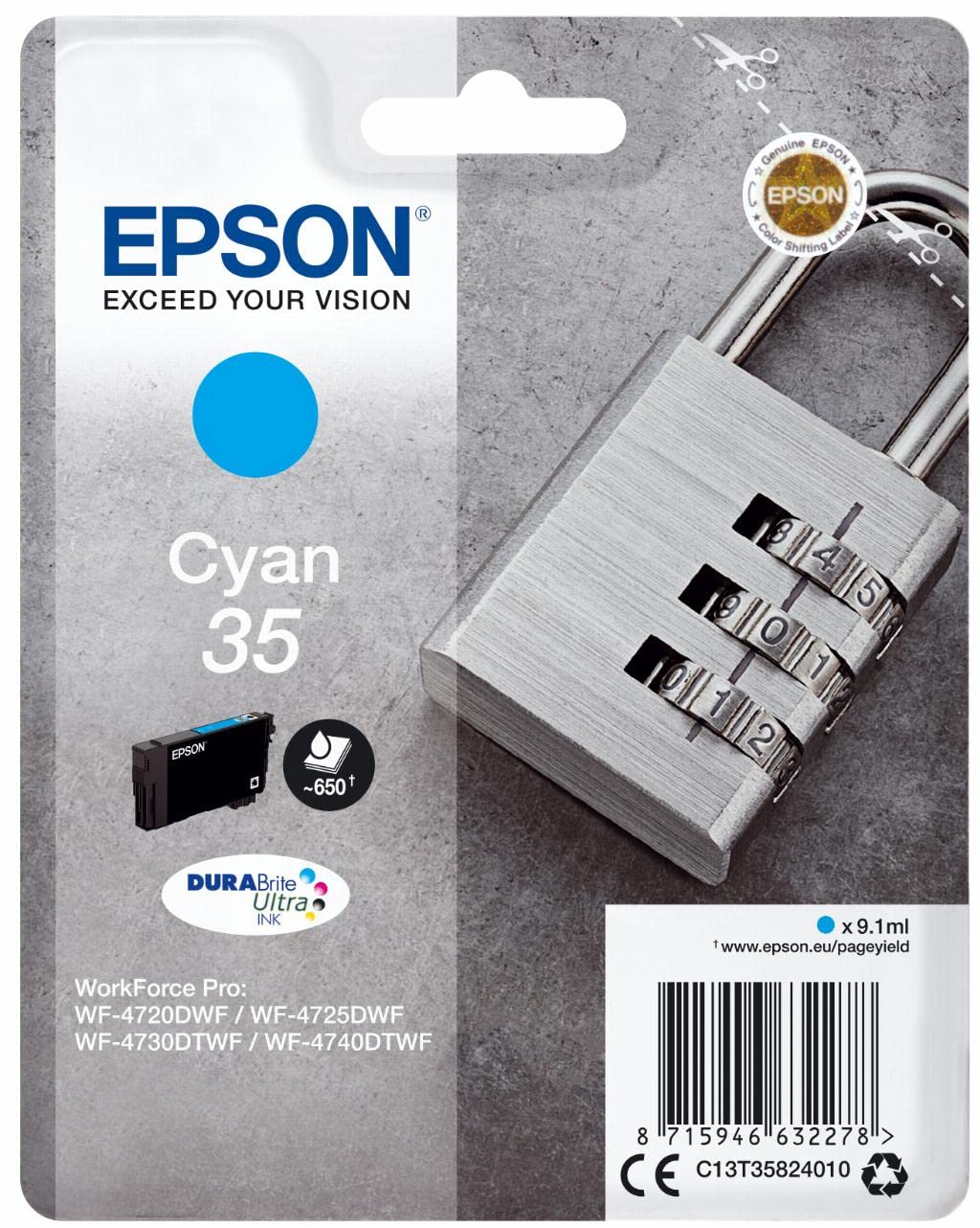 Epson C13T35824020 Original Inkjet Cartridges - Cyan