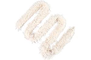MehelloFeather Faux Feather Boa 2 Yard Featherless Fuzzy Boas for Wedding Party Festival DIY Craft Costume Decoration