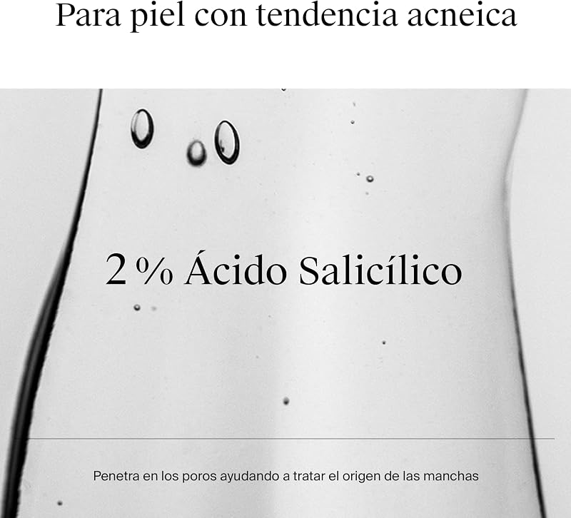 Spot Controlling Limpiador Facial 2% Ácido Salicílico (200 ml), jabón facial para pieles propensas al acné, gel limpiador suave de uso diario