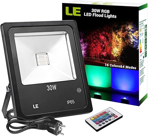 LE Foco LED RGB de 30W, 16 Colores y 4 Modos, Foco Proyector ...