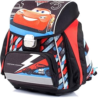 Cars Schulranzen für Grundschule Jungen 1 Klasse Schulrucksack | anatomisch | Schultasche SET 7 teilig | inkl. Federmäppchen, Sportbeutel, Brotdose, Trinkflasche, A4 Heftbox, Regenschutz von SCOOLSTAR