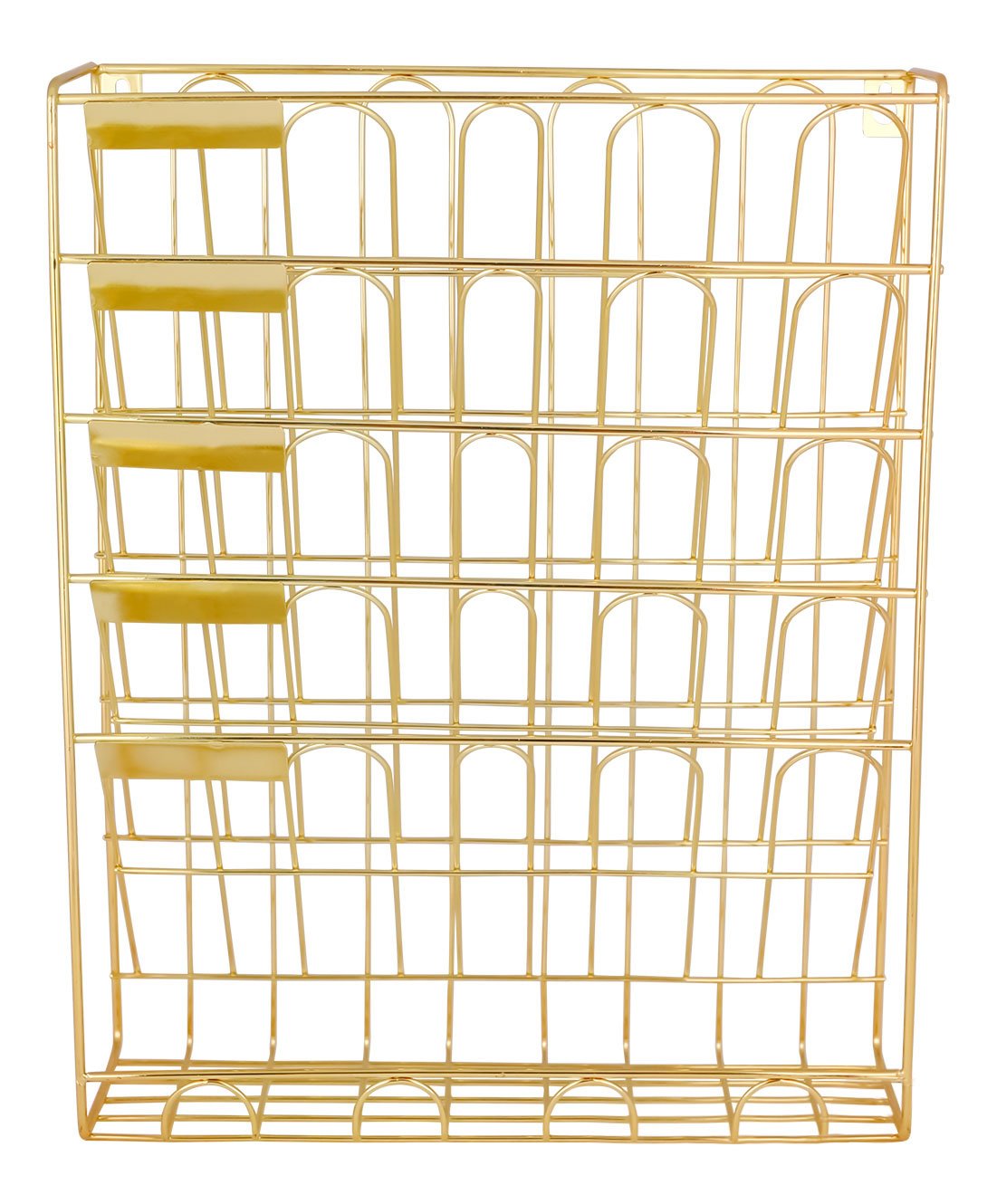 Superbpag Hanging Wall File Organizer, 5 Slot Wire Metal Wall Mounted
