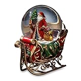 Santa with Reindeer and Sleigh Water Globe San