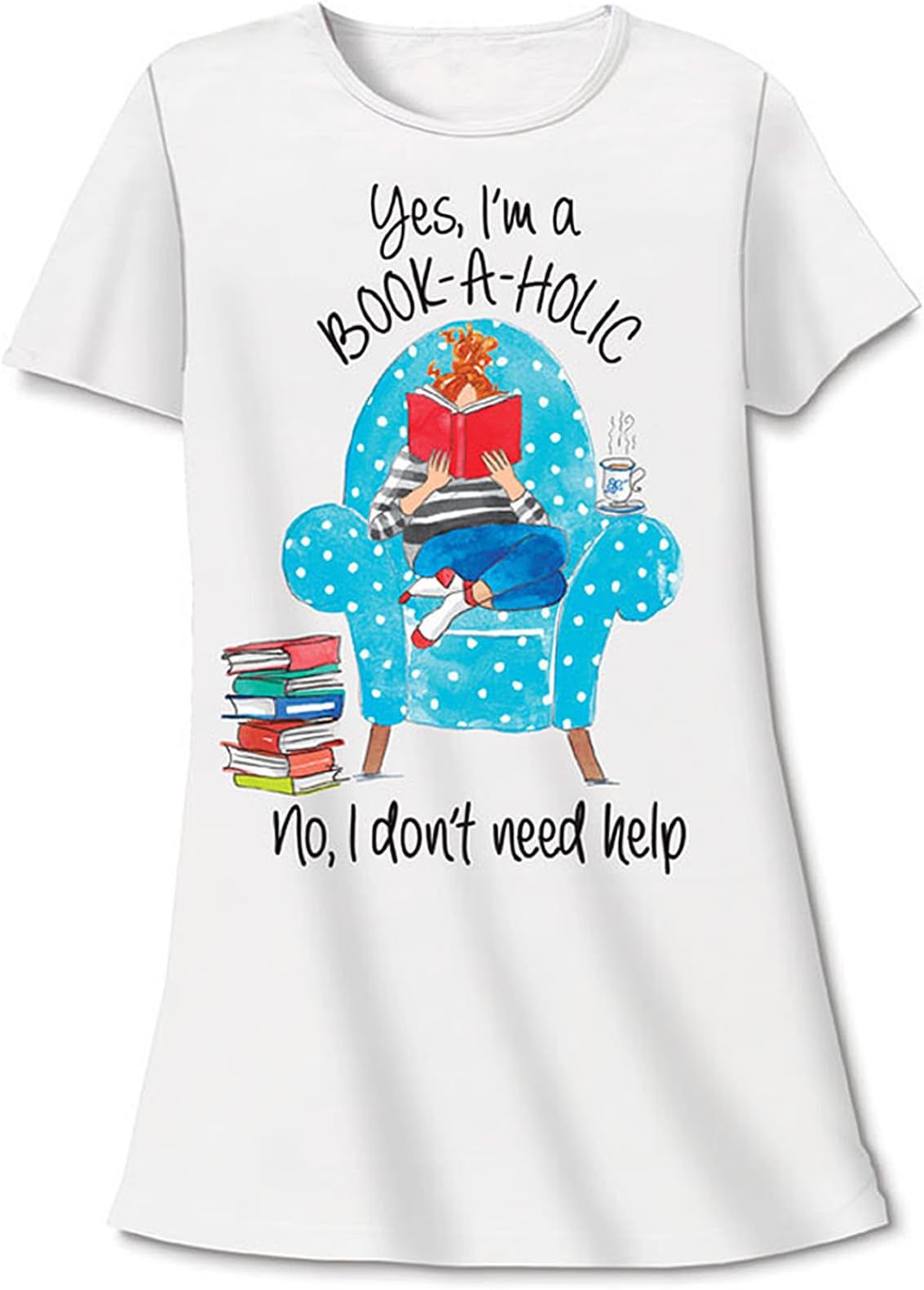 Relevant Yes I'm A Book-A-Holic Nightshirt, One Size