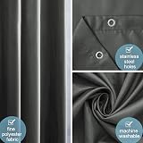Furlinic Extra Wide Shower Curtain 244x200cm with 16 Hooks Polyester Dark Grey view 3