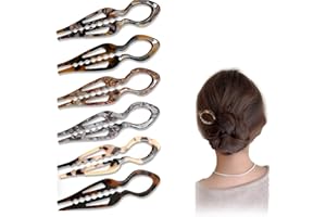 6 PCS Prestige French Hair Pins,Prestige Hair Pin,New Hair Accessories, Elegant Hair Clips for Women,Tortoise Shell Pins Suit