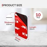 FIXCHORD Double Sided Sticky Pads 10Pcs 44x34mm Heavy Duty Adhesive view 2