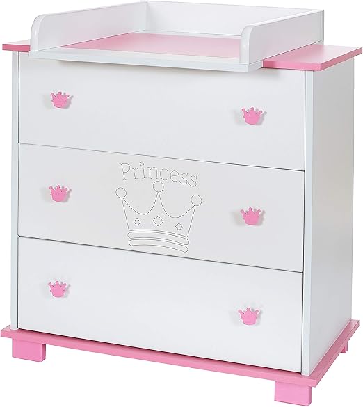 Commode Avec Table De Langer Bebe Bois Rangement Pour Chambre Enfant Princess 68 Lits Equipements D Interieur Bebe Eoidev7 Co Il