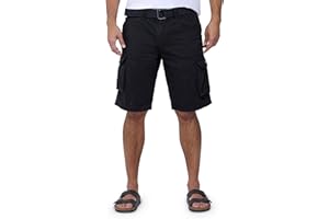 X RAY RAW X Mens Belted Cargo Shorts, Relaxed Fit Casual Knee Length Cargo Shorts for Men (Big and Tall Shorts for Men)