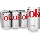 Diet Coke Soda Soft Drink, 7.5 fl oz, 6 Pack | No sugar, no calories, 28 mg caffeine per can