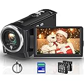 Gcasio Video Camera Camcorder 2.7K 16X Digital Zoom QHD 50MP YouTube Vlogging Camera