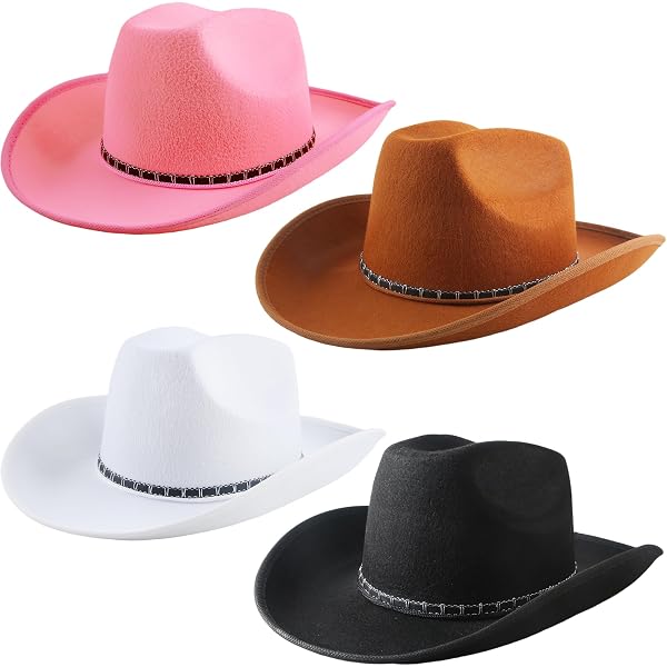 Amazon.com: Cutecrop 6 Pcs Bride Cowboy Hat Bride and Groom  display picture 3