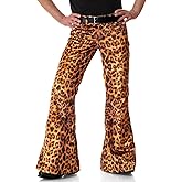 EVEDESIGN Mens Bell Bottom Velvet Pants 60s 70s Disco Outfits for Men Vintage Flared Jeans