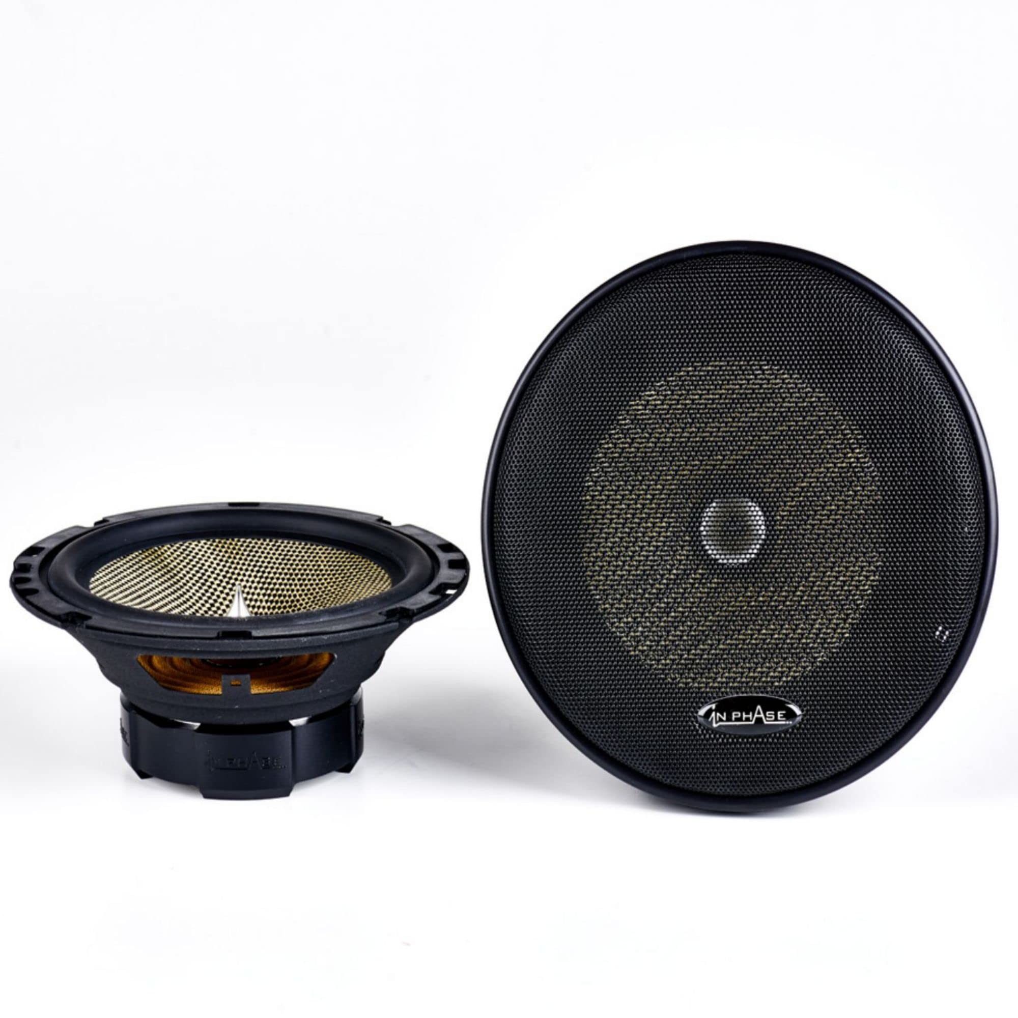 In Phase Car Audio XTC6CX 300W 2 x 6.5 Inch Speakers with Separate Tweeters - 17cm Car Speakers for Door or Parcel Shelf