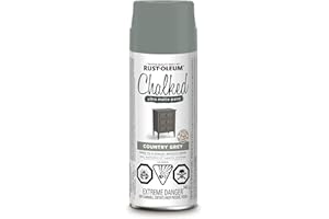 Rust-Oleum Chalked Ultra Matte Spray Paint Multi-Surface DIY Paint for Cabinets, Furniture, Crafts in Country Grey, 340g