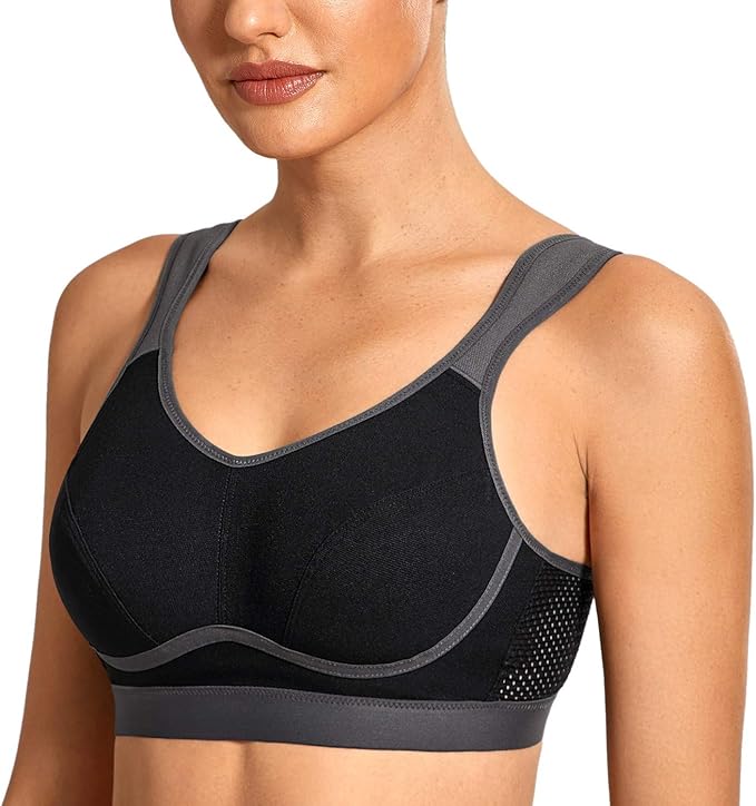 VANTONIA Sports Bras for Women High Impact Support Wireless Plus Size