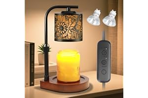 MAROMAMIX Candle Warmer Lamp with Timer & Dimmer- Electric Wax Melt Warmer with Adjustable Height for Scented Candles, Home Décor Fragrance and House Warming Birthday Gifts for Women Mom