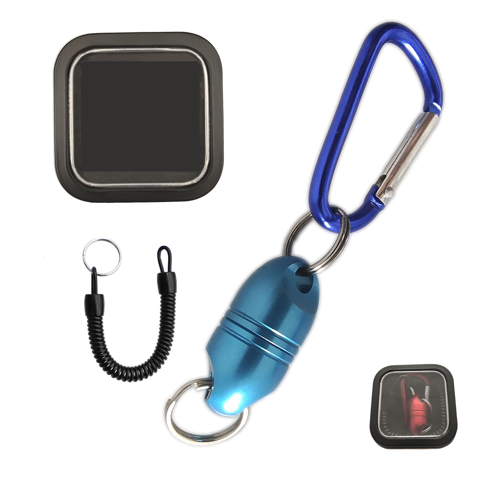 MUTUACTOR 1 x Detachable Magnetic Quick Release Keychain with a strong 3.6 kg magnet to separate the key chain with rope and buckle (Colour: blue)..