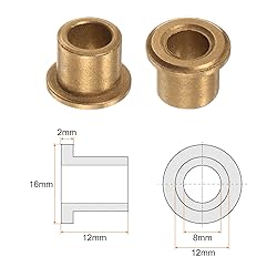 HARFINGTON 6pcs Flange Bearing Sleeve 8mm Bore 12mm