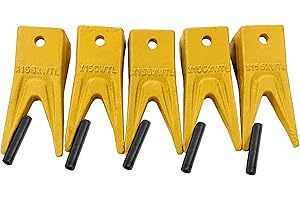 BDI Wear Parts X156WT Twin Tiger Hensley Style Bucket Teeth 5 Pack with Flex Pins Weld On Adapter