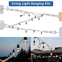 String Light Hanging Kit with 400FT Vinyl Coated