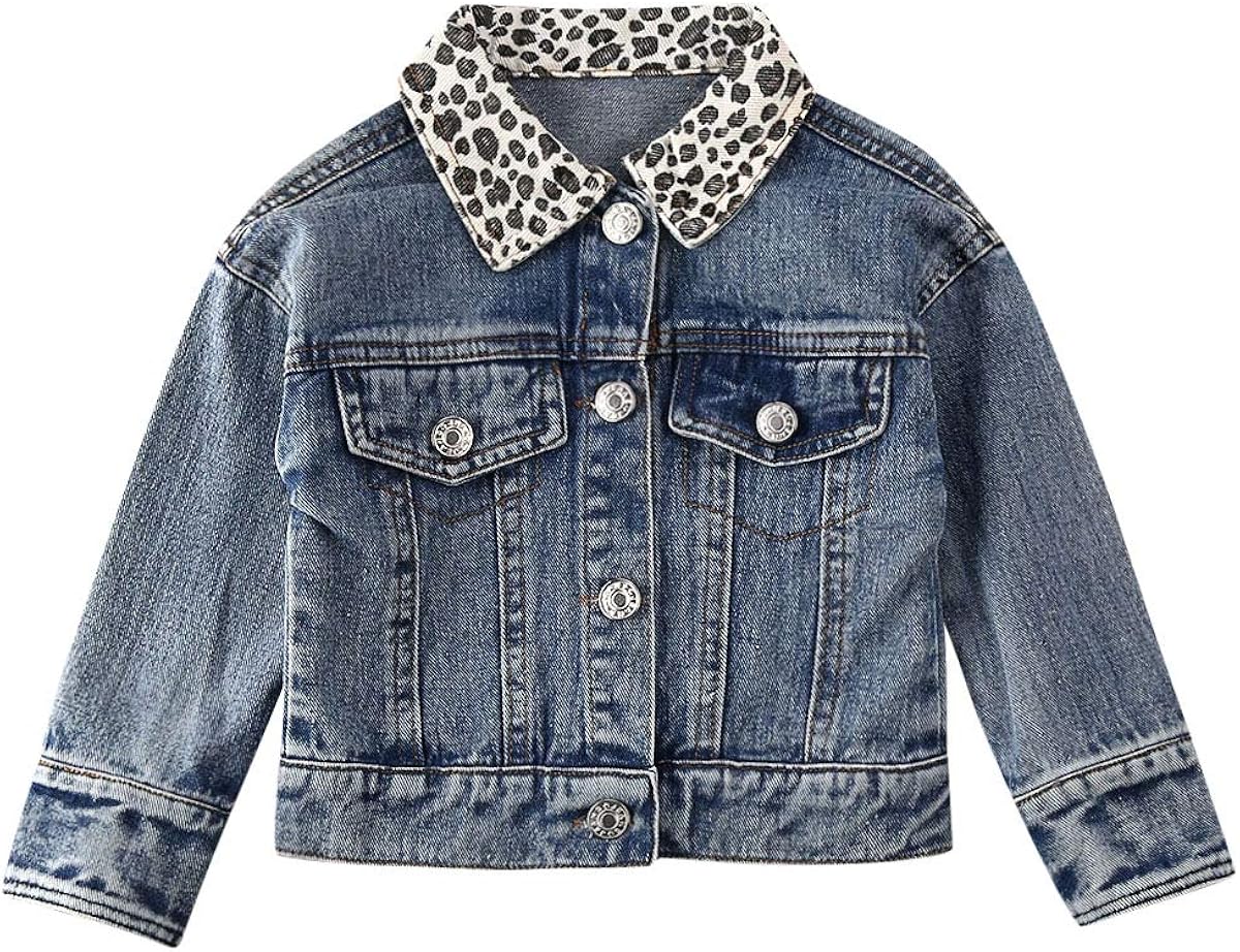 leopard jeans jacket