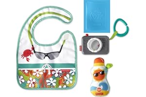 Fisher-Price Tiny Tourist Gift Set, 4 Travel-Themed Baby Toys for Take-Along Play