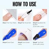 TOMICCA 4 in 1 Nail Glue Gel Kit Clear Tips 16ml 2pcs UV/LED view 8