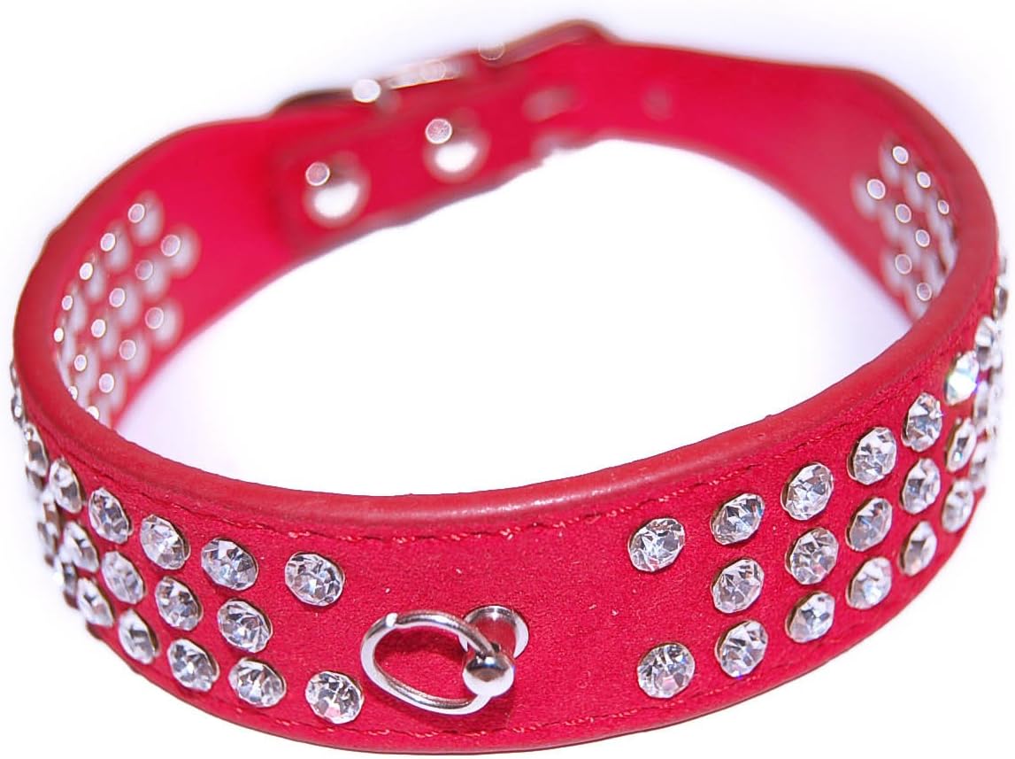 ruby red dog collar