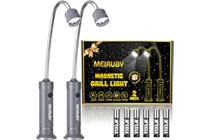 MEIRUBY Grill BBQ Stocking Stuffers for Men Adults, 2-Pack Magnetic Barbecue Grill Light: BBQ Grilling Blackstone Griddle Accessories for Outdoor Grills, Birthday Christmas Gifts for Men Dad Husband Grandpa