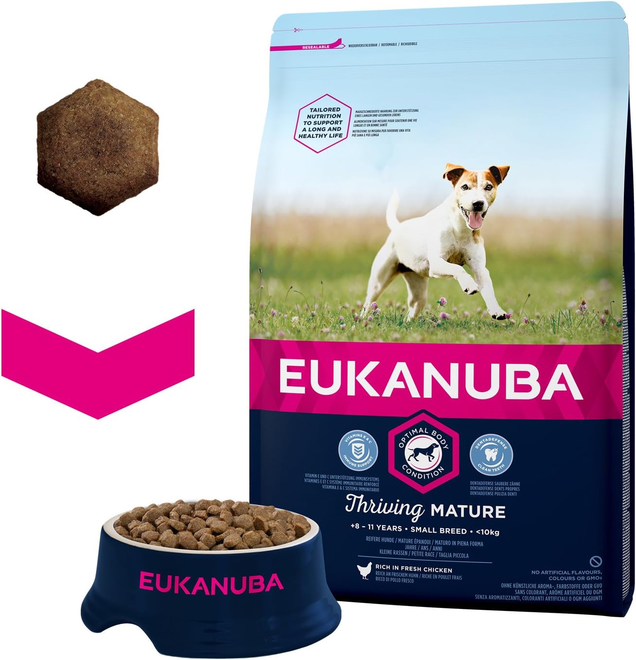 Eukanuba Complete Dry Dog Food for Mature Senior Small Breeds with Fresh Chicken 3 kg, 3 kg (Pack of 1) - Image 3