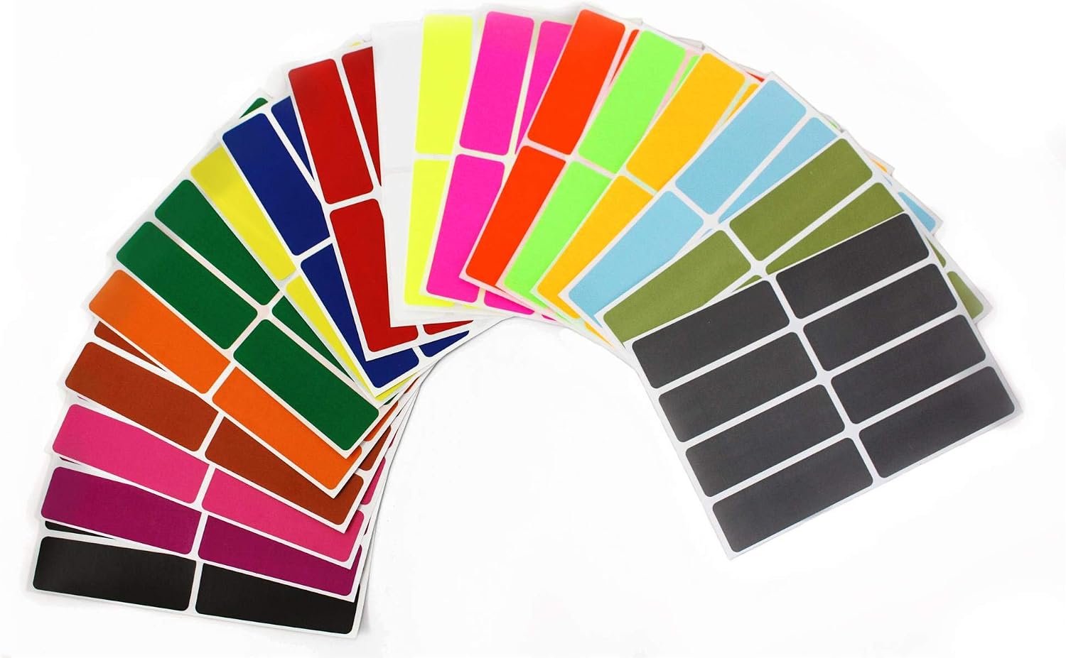 Royal Green Rectangular Coding Stickers 18 Coloured Write on Labels for Organizing Moving, & Mailing - Image 3